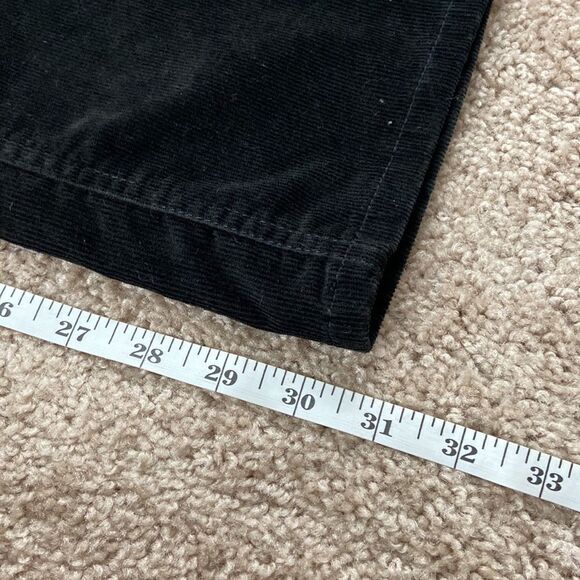 J.Crew Cotton Blend Corduroy Black Straight Leg Jeans size 2 - Picture 7 of 8